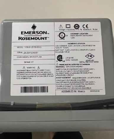 Rosemount Analytical Emerson Process 1056 Intelligent Analyzer 1056-01-22-38-AN
