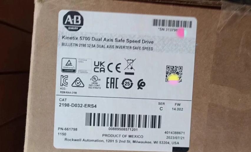 New Sealed Allen-Bradley 2198-D032-ERS4 Kinetix 5700 Dual-Axis Safe Speed Drive 2x13A Ser C