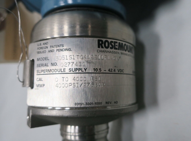 Rosemount 3051S1TG4A2E11F1AGM Pressure Transmitter 0-4000psi