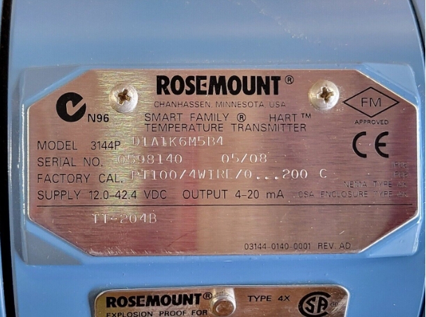 New Rosemount 3144P Temperature Transmitter 3144P-D1A1K6M5B4 w/ Mounting
