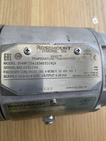 Emerson Rosemount HART Temperature Transmitter 3144PD5A1E5M5T1C4Q4