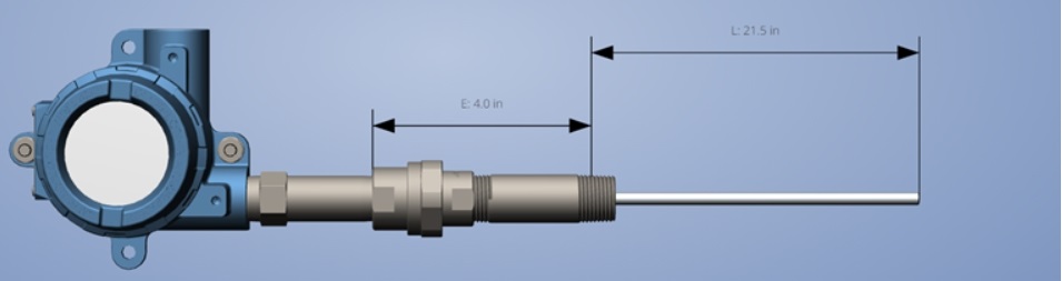 Rosemount™ 644 Temperature Transmitter 644HAK6J6M5C1Q4XA c/w 214C RTD Temperature Sensor 214CRTSMB1S4E0215SLE6UAE040XA