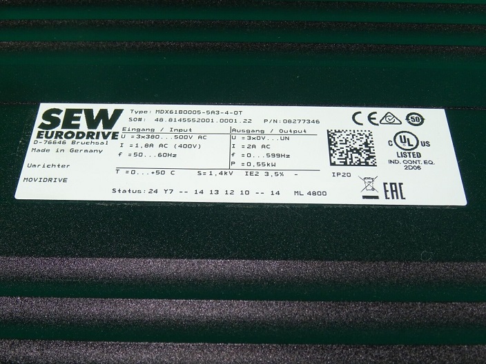 New Eurodrive MDX61B0005-5A3-4-0T SEW Movidrive B - Drive Inverter