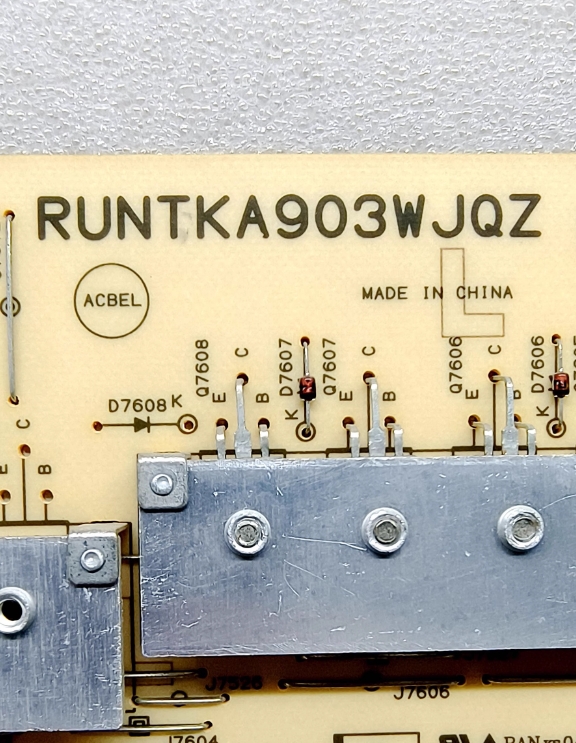 RUNTKA903WJQZ QPWBS0398SNPZ POWER SUPPLY BOARD For SHARP LC-80LE632U