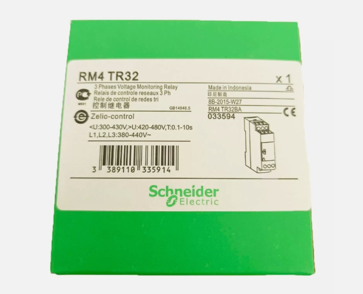 SCHNEIDER RM4TR32 TELEMECANIQUE 3 PHASE NETWORK MONITORING CONTROL RELAY