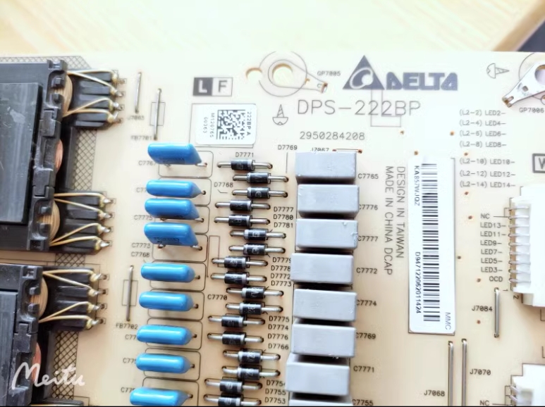 Sharp RUNTKA857WJQZ DPS-222BP, 2950284203 Power Supply Board