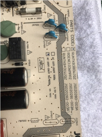 New Sharp Power Supply LED Board JSD20280-003A RUNTKB380WJQZ