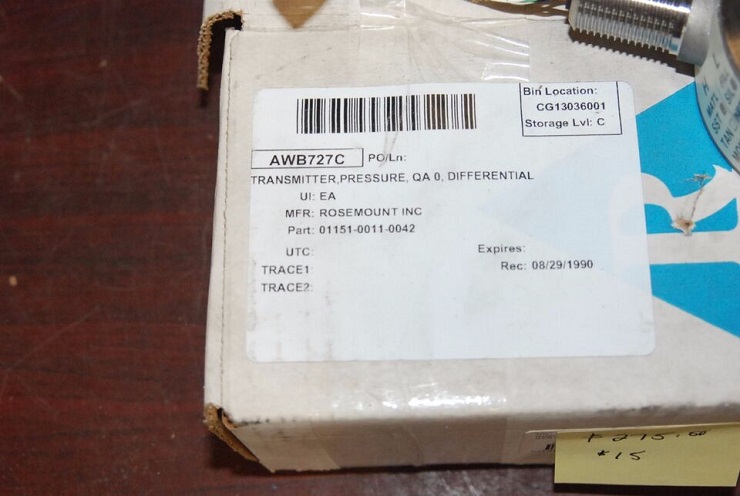 01151-0011-0042 New Rosemount Emerson Sensor Modules (Silicone Fill) - Range 4 DP, GP (150 in H2O)